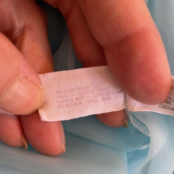Vtg Henson Kickernick light blue sleeveless double layer nylon robe - Picture 10 of 10